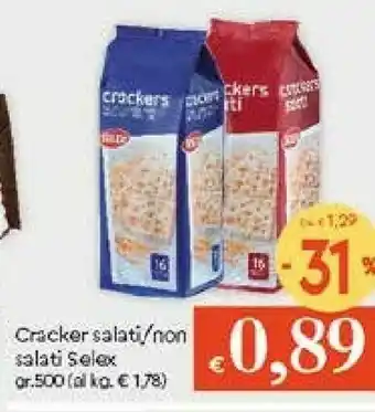 Galassia Selex Cracker Salati 500 G(ml) offerta
