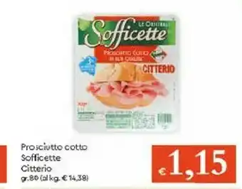 Galassia Citterio Le Originali Sofficette Prosciutto Cotto Di Alta Qualità 80 G(ml) offerta