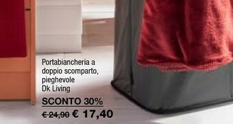 Iper La Grande Portabiancheria A Doppio Scomparto, Pieghevole Dk Living offerta