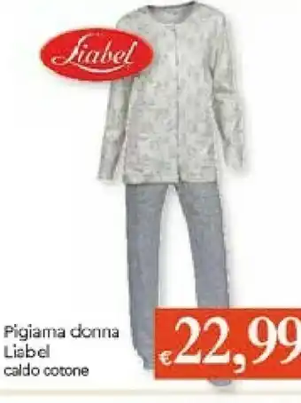 Galassia Liabel Pigiama Donna Caldo Cotone offerta