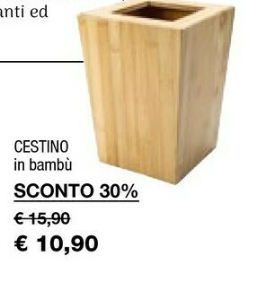 Iper La Grande Cestino In Bambù offerta