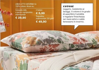 Iper La Grande Linea Letto Saturnia Cá 100% Cotone offerta