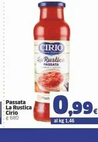 Ok Sigma Cirio La Rustica Passata 680 G(ml) offerta