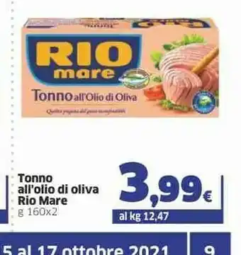 Ok Sigma Rio Mare Tonno All'Olio Di Oliva offerta