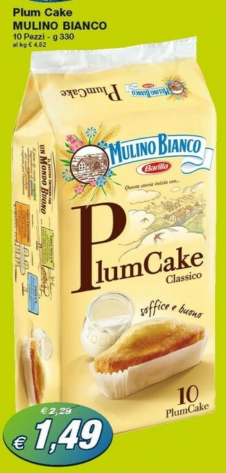 Prix Quality Mulino Bianco Mulino Bianco - PlumCake Classico 330 g(ml) offerta