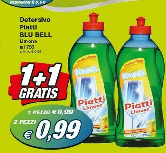 Prix Quality Blu Bell Detersivo Piatti Limone 750 Ml offerta