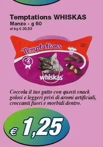 Prix Quality Whiskas Temptations offerta