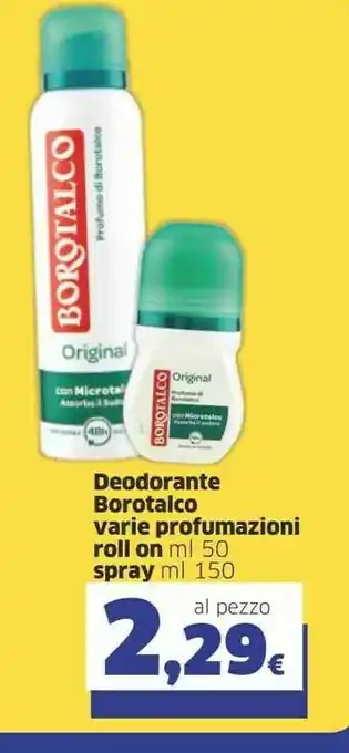 Sigma Borotalco Original Unisex Deodorante Roll-on 50 Ml offerta