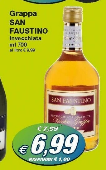 Prix Quality San faustino Grappa Invecchiata offerta