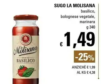 Basko La Molisana Sugo Basilico, Bolognese Vegetale, Marinara offerta