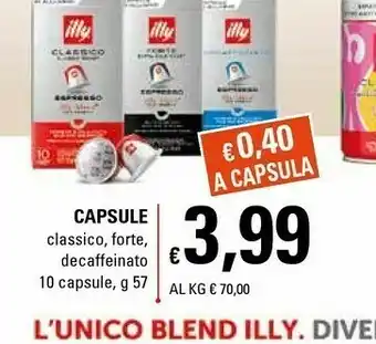 Basko Illy Classico Capsule Caffè 10 Pezzo(i) offerta