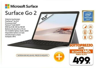 Expert Microsoft Surface Go 2 Pentium Gold / 8GB / 128GB offerta
