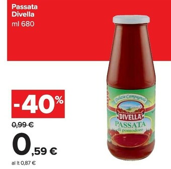 Carrefour Divella Passata Di Pomodoro 680 G(ml) offerta