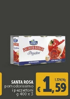 Deco Supermercati Santa rosa Pomodorissimo I Pezzettoni 400 G(ml) offerta