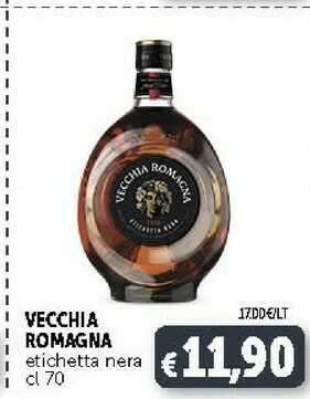 Vecchia Romagna - Brandy Invecchiato in Botti di Rovere Etichetta Nera 700 g(ml)