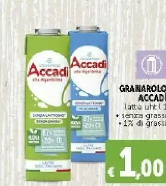 Deco Supermercati Granarolo Accadi Latte UHT Senza Grassi offerta