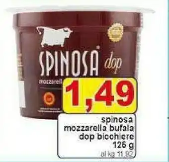 Gros Spinosa Mozzarella Bufala Dop Bicchiere offerta