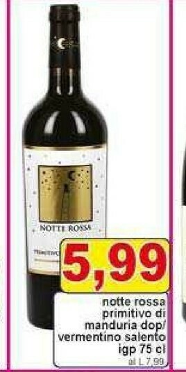Gros Notte rossa Vino offerta