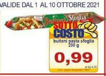 Gros Buitoni Pasta sfoglia offerta