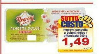 Gros Negroni Pancetta offerta