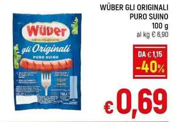 A&O WÜBER GLI ORIGINALI PURO SUINO 100 g offerta