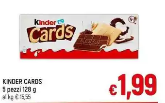 A&O KINDER CARDS 5 pezzi 128 g offerta
