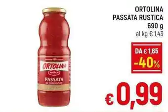 A&O ORTOLINA PASSATA RUSTICA 690 g offerta