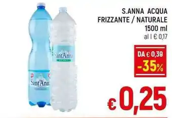 S.ANNA ACQUA FRIZZANTE/ NATURALE 1500 ml