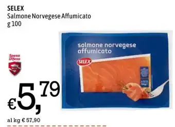 Famila Market SELEX Salmone Norvegese Affumicato g 100 offerta