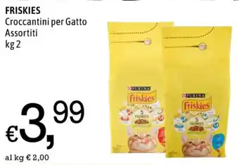 Famila Market FRISKIES Croccantini per Gatto Assortiti kg 2 offerta
