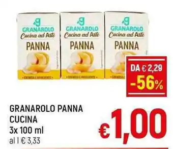 A&O GRANAROLO PANNA CUCINA 3x 100 ml offerta