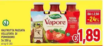 A&O VALFRUTTA PASSATA VELLUTATA DI POMODORO 3x 350 g offerta