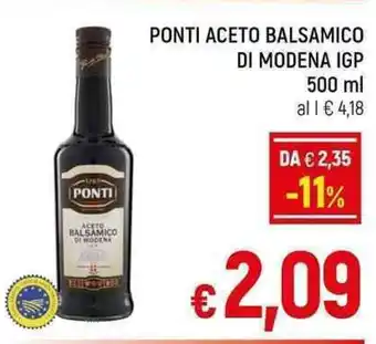 A&O PONTI ACETO BALSAMICO DI MODENA IGP 500 ml offerta
