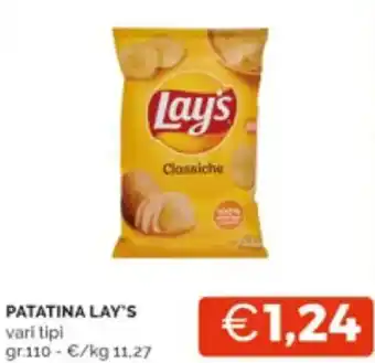 Mercatò PATATINA LAY'S vari tipi gr.110 offerta