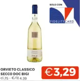 Mercatò ORVIETO CLASSICO SECCO DOC BIGI cl.75 offerta