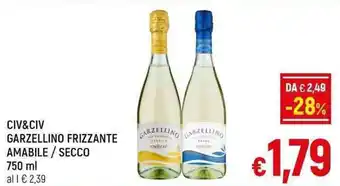 CIV&CIV GARZELLINO FRIZZANTE AMABILE/SECCO 750 ml