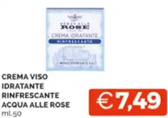 Mercatò CREMA VISO IDRATANTE RINFRESCANTE ACQUA ALLE ROSE ml.50 offerta