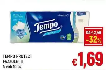A&O TEMPO PROTECT FAZZOLETTI 4 veli 10 pz offerta