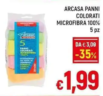 A&O ARCASA PANNI COLORATI MICROFIBRA 100% 5 pz offerta
