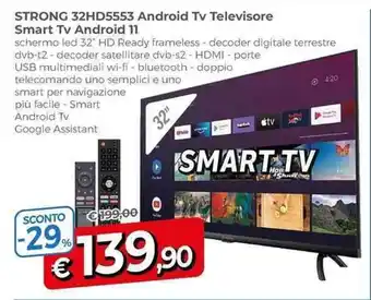 STRONG 32HD5553 Android Tv Televisore Smart Tv Android 11