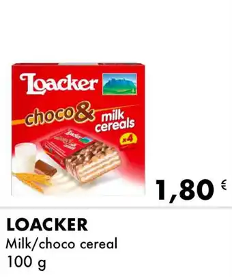 Iper Tosano LOACKER Milk/choco cereal 100 g offerta