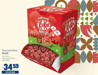 Metro Mini ovetti Kitkat Nestlé conf. 1,6 kg offerta