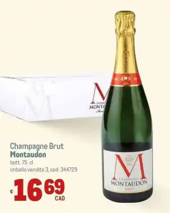 Metro Champagne Brut Montaudon bott. 75 cl offerta