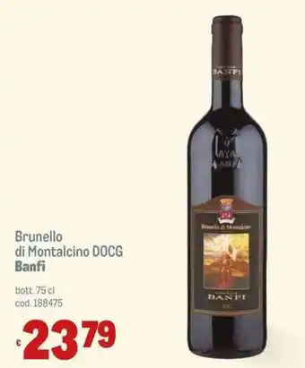 Metro Brunello di Montalcino DOCG Banfi bott. 75 cl offerta