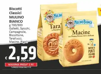 Paghi Poco Biscotti Classici MULINO BIANCO g 700/900 Galletti, Spicchi, Campagnole, Biscottone, Tarallucci, Macine, Rigoli offerta