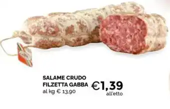 Maxisconto SALAME CRUDO FILZETTA GABBA offerta
