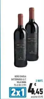 Conad NERO D'AVOLA GATTOPARDO I.G.T. VILLA DIANA 75 cl offerta