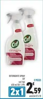 Conad DETERGENTE SPRAY CIF offerta