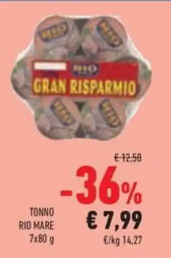 Conad TONNO RIO MARE 7x80 g offerta