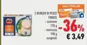 Conad 2 BURGER DI PESCE FINDUS offerta